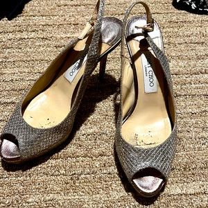 Jimmy choo gold heels